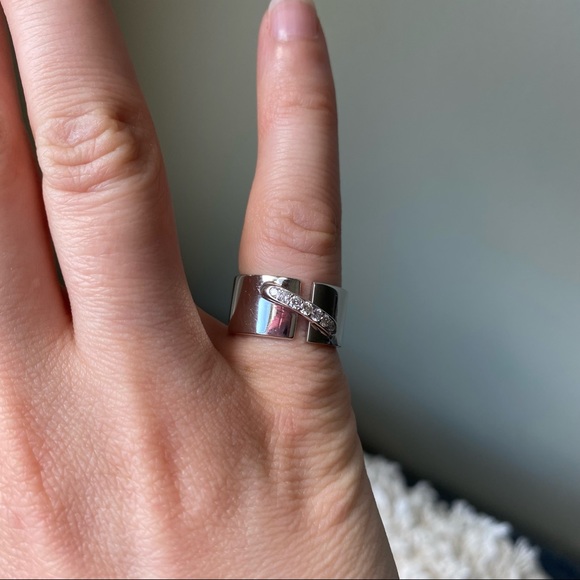 18k white gold ring (Chaumet liens style) - Picture 2 of 7